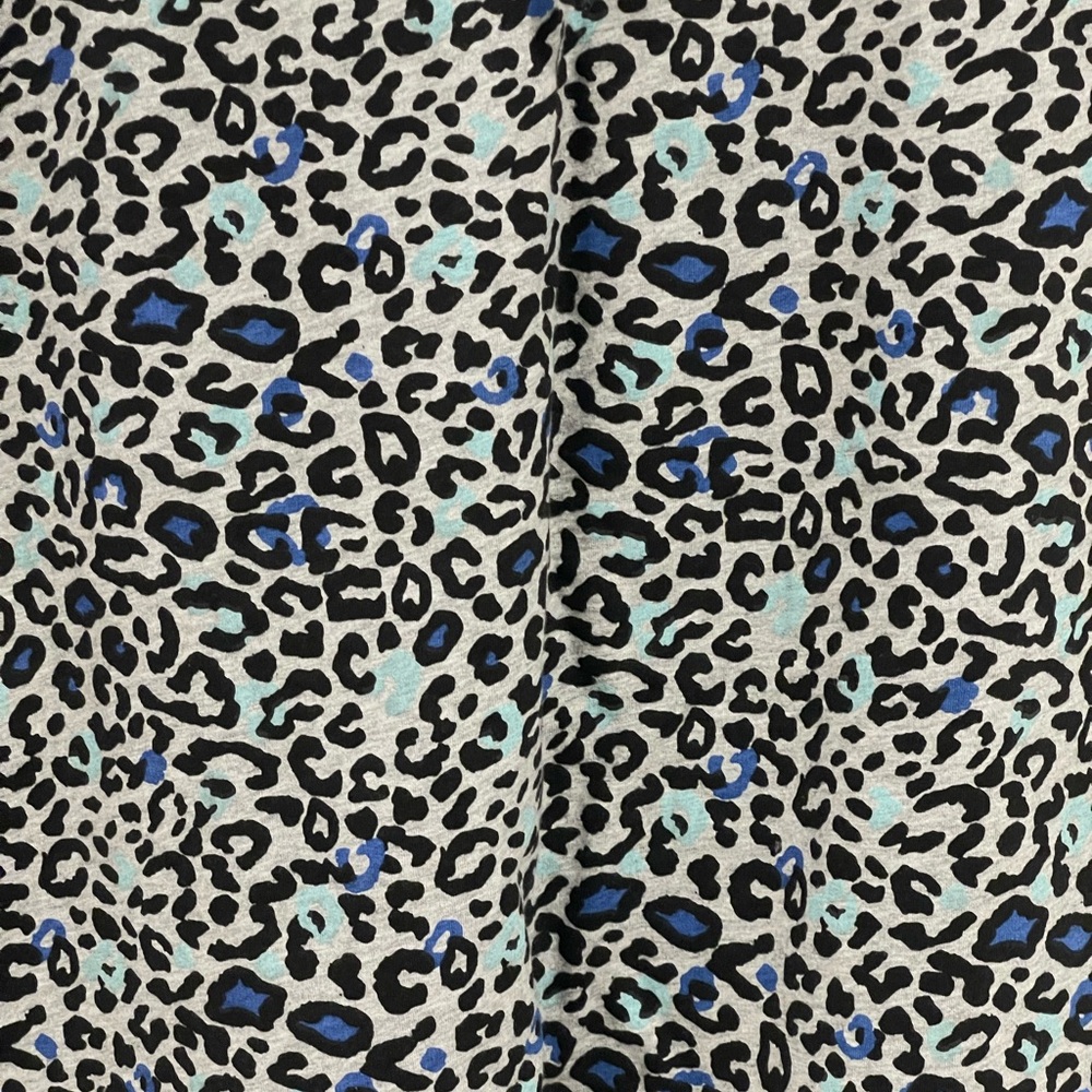Blue Leopard Print Drawstring Mini Skirt - Picture 5 of 7